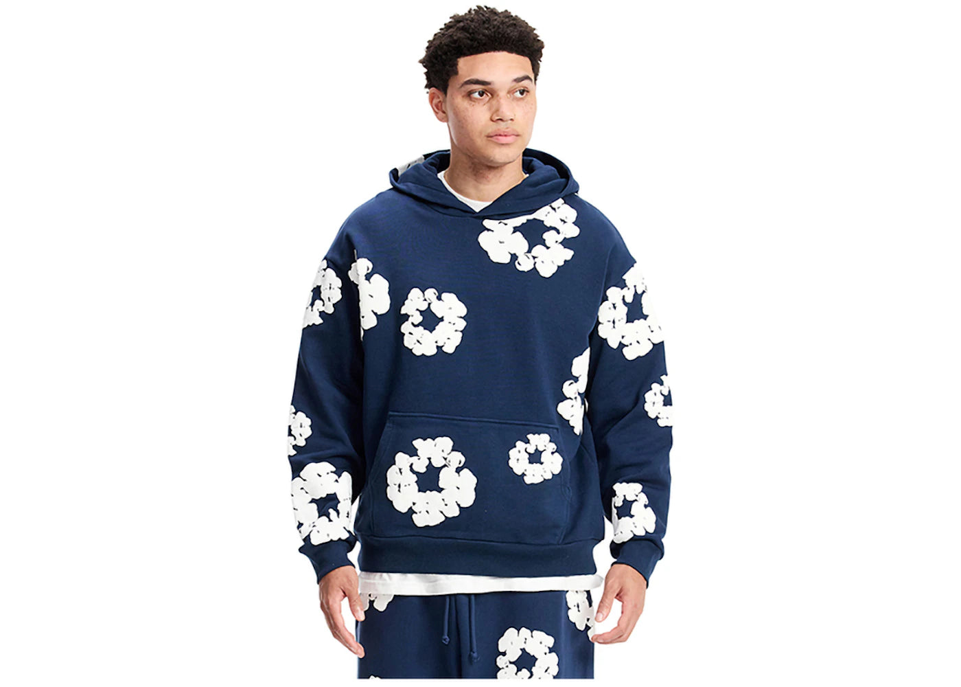 denim tears cotton wreath sweatshirt navy