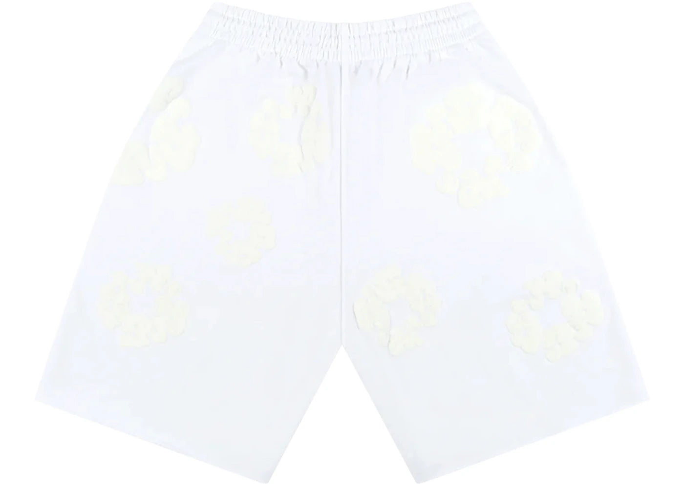 denim tears mono cotton wreath shorts white