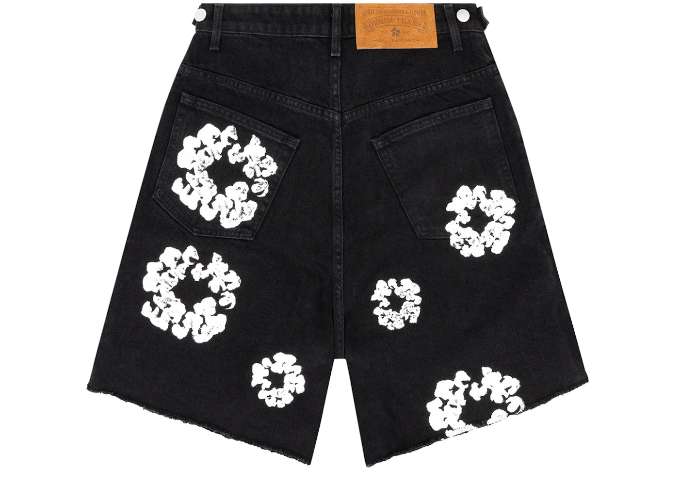 denim tears the cotton wreath jean short black