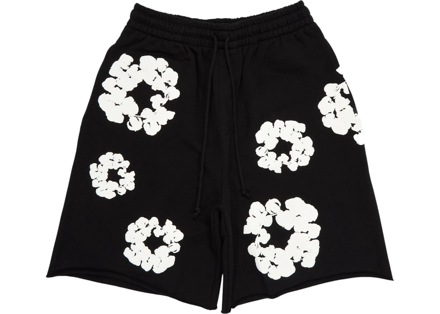 denim tears the cotton wreath shorts black