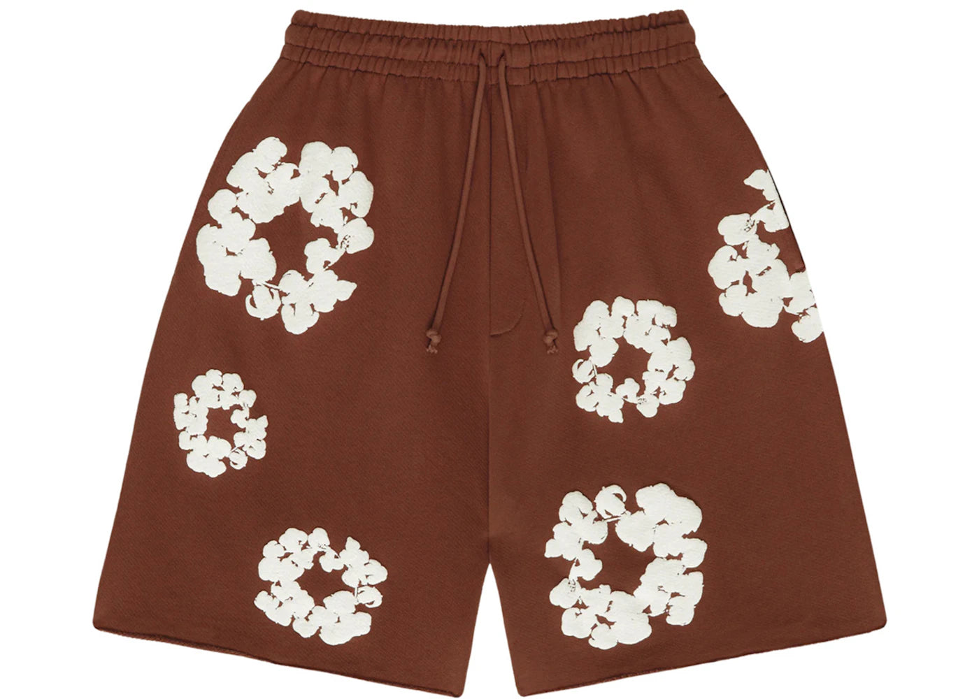 denim tears the cotton wreath shorts brown