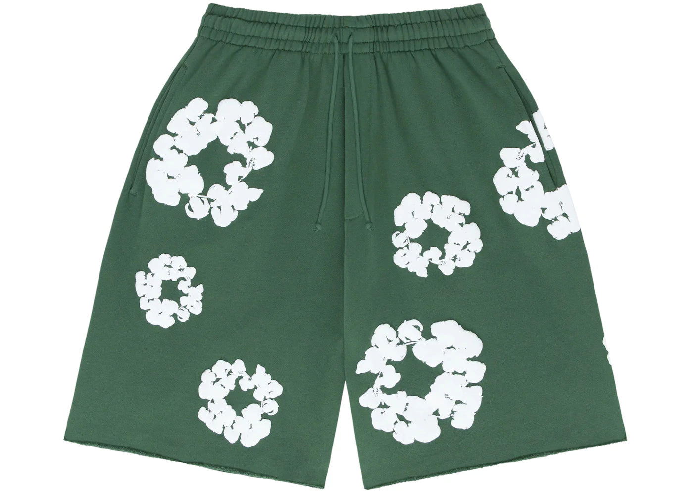 Denim Tears The Cotton Wreath Shorts Green – Kicks Machine