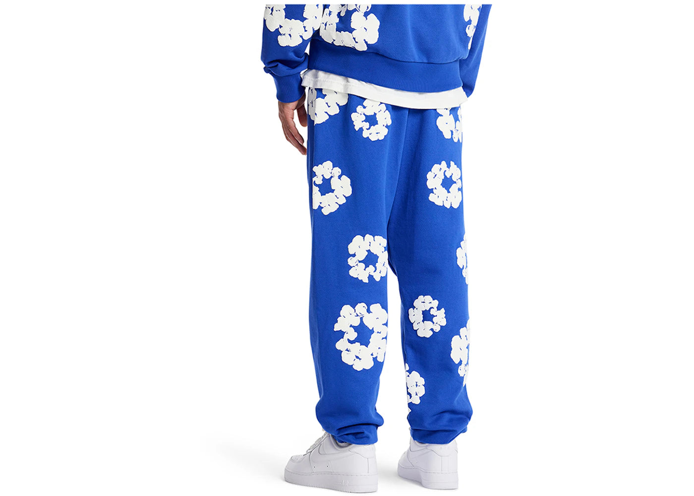 denim tears the cotton wreath sweatpants royal blue