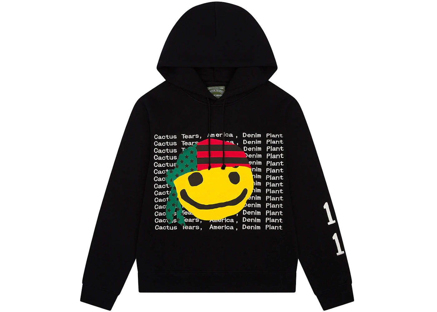 denim tears x cpfm cactus tears hoodie black