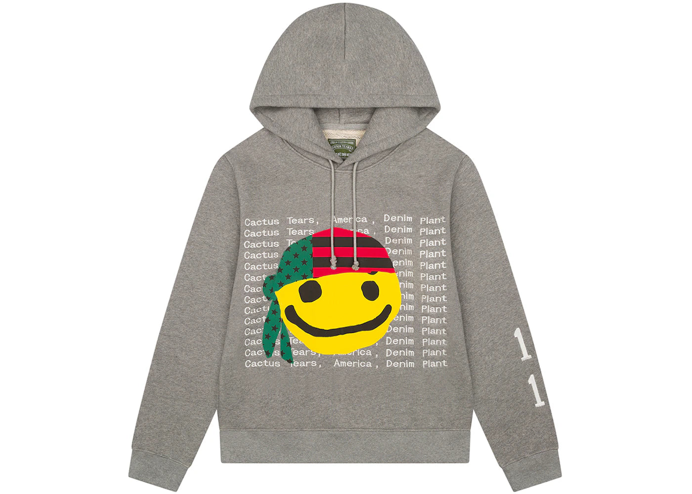 denim tears x cpfm cactus tears hoodie grey