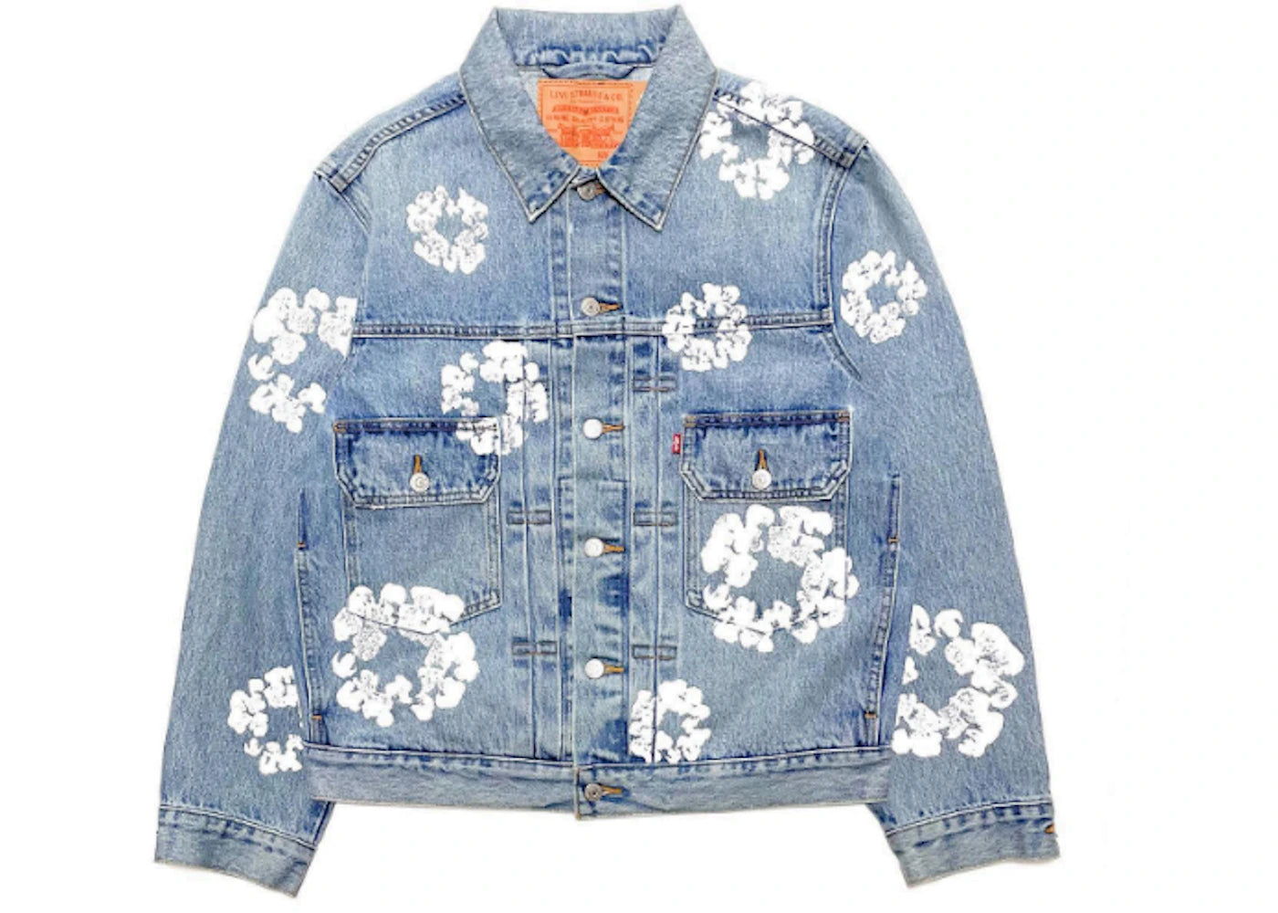 denim tears x levi's jacket light blue