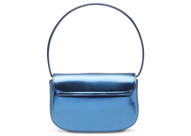 Diesel 1Dr Shoulder Bag Mirrored Leather Blue One Size