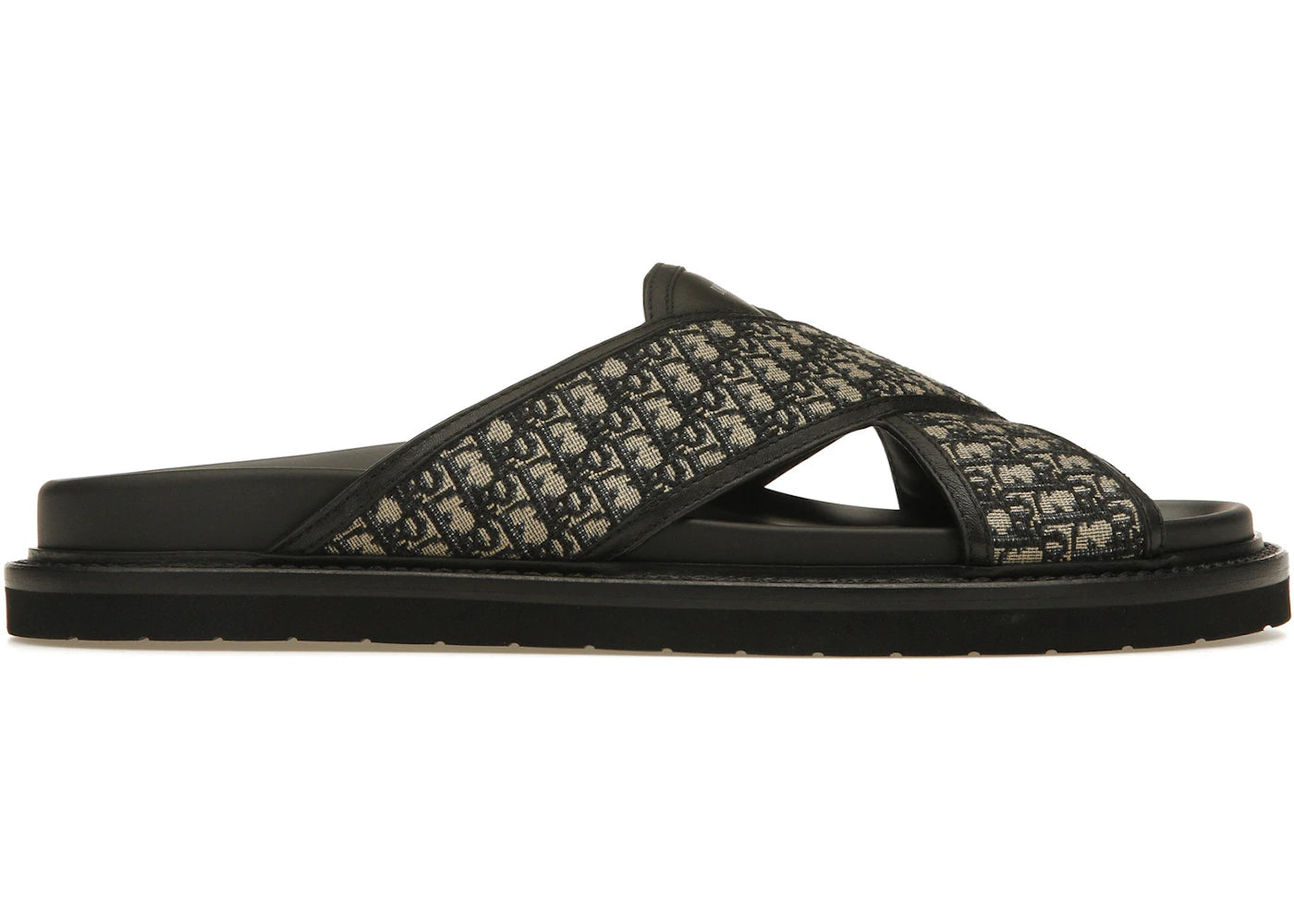 dior aqua sandals oblique jacquard navy black