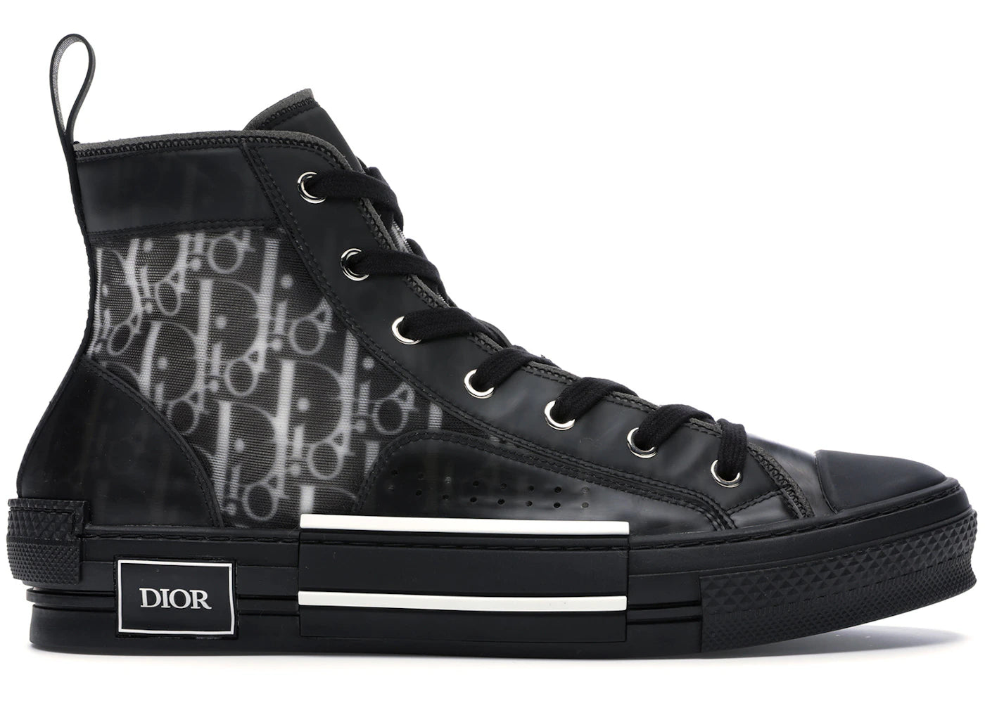 dior b23 high top canvas oblique black