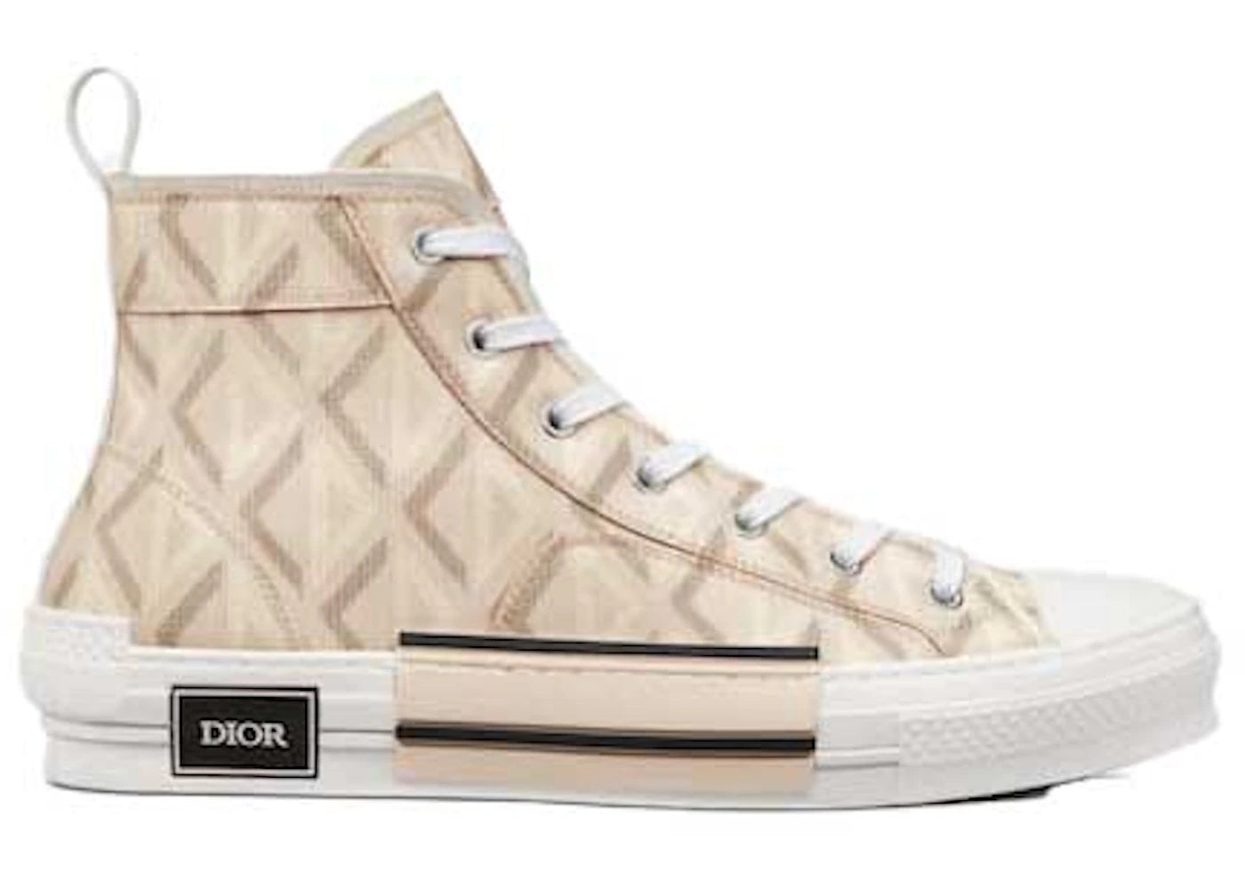 dior b23 high top natural cd diamond