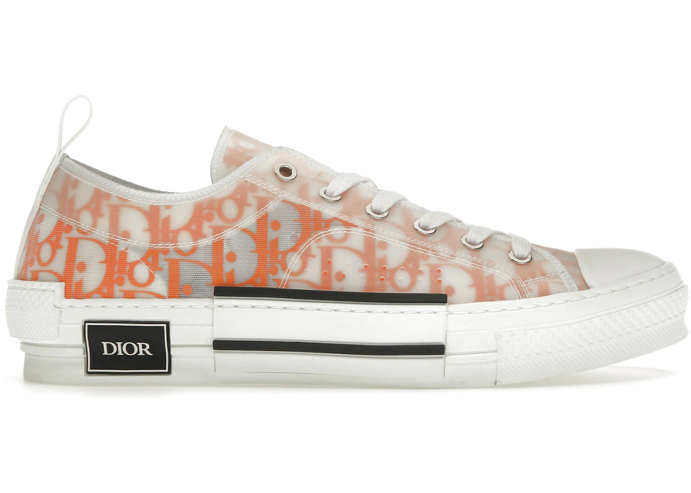 dior b23 low orange oblique canvas
