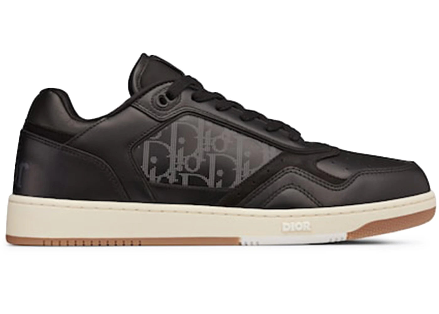 Dior B27 Low Erl Black Smooth Calfskin And Dior Oblique Galaxy Leather