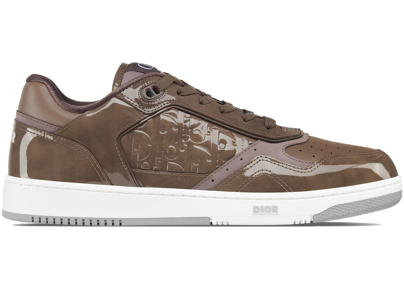 dior b27 low plum patent dior oblique gravity embossed