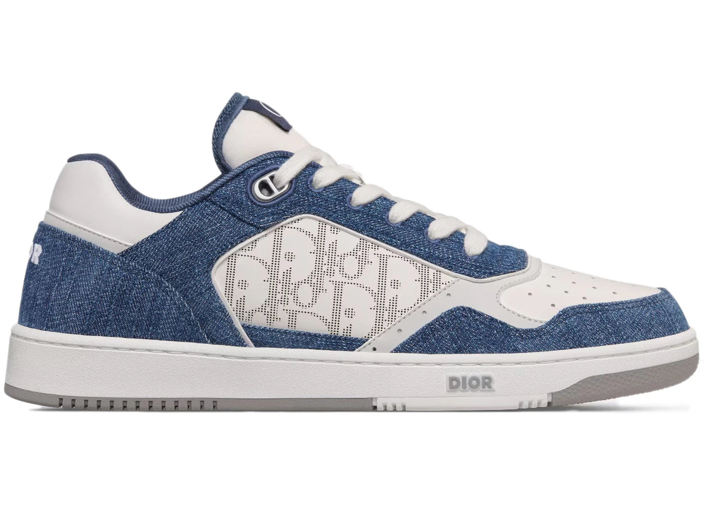 dior b27 low white blue denim