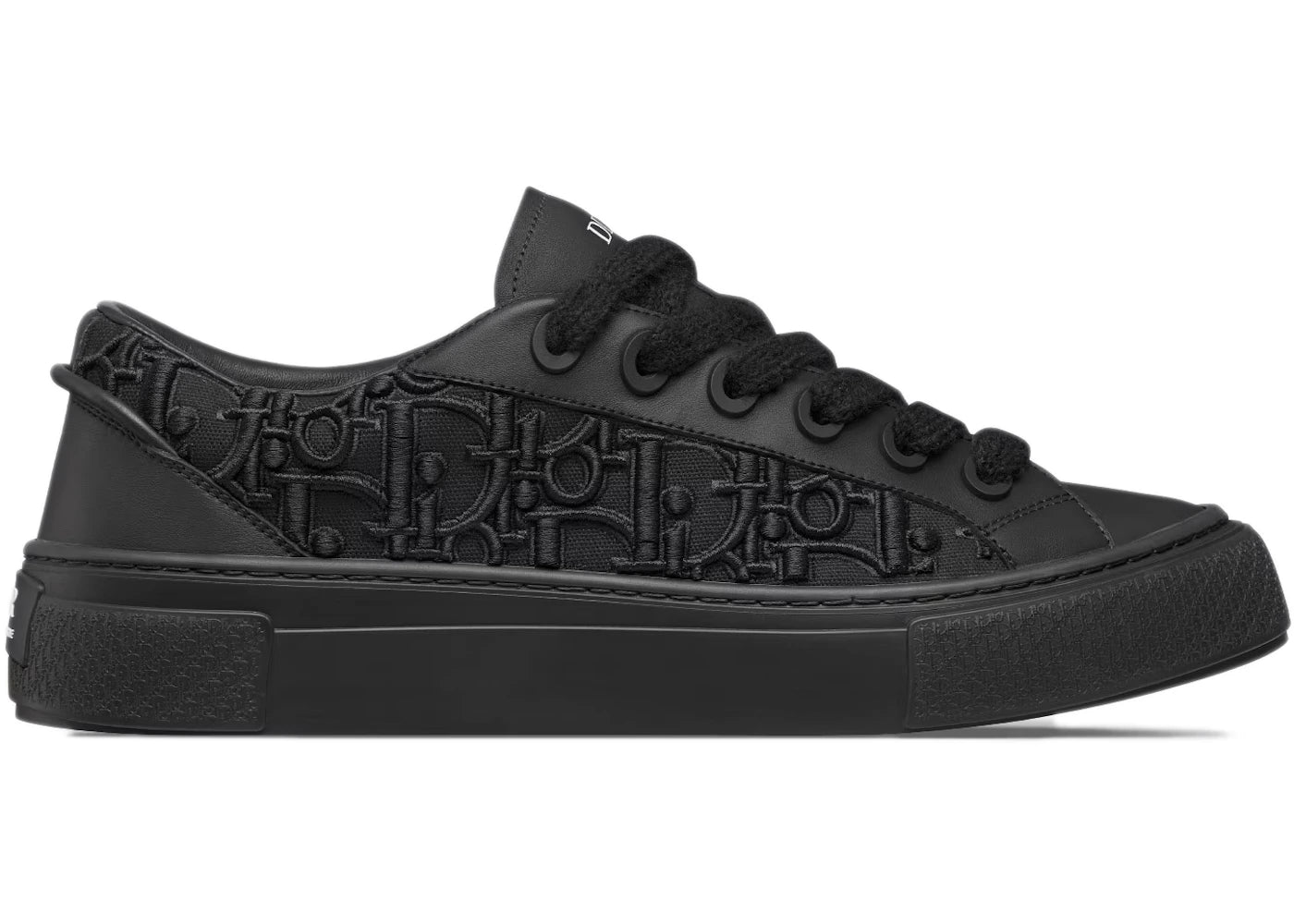 dior b33 sneaker black smooth calfskin oblique raised embroidery (numbered)