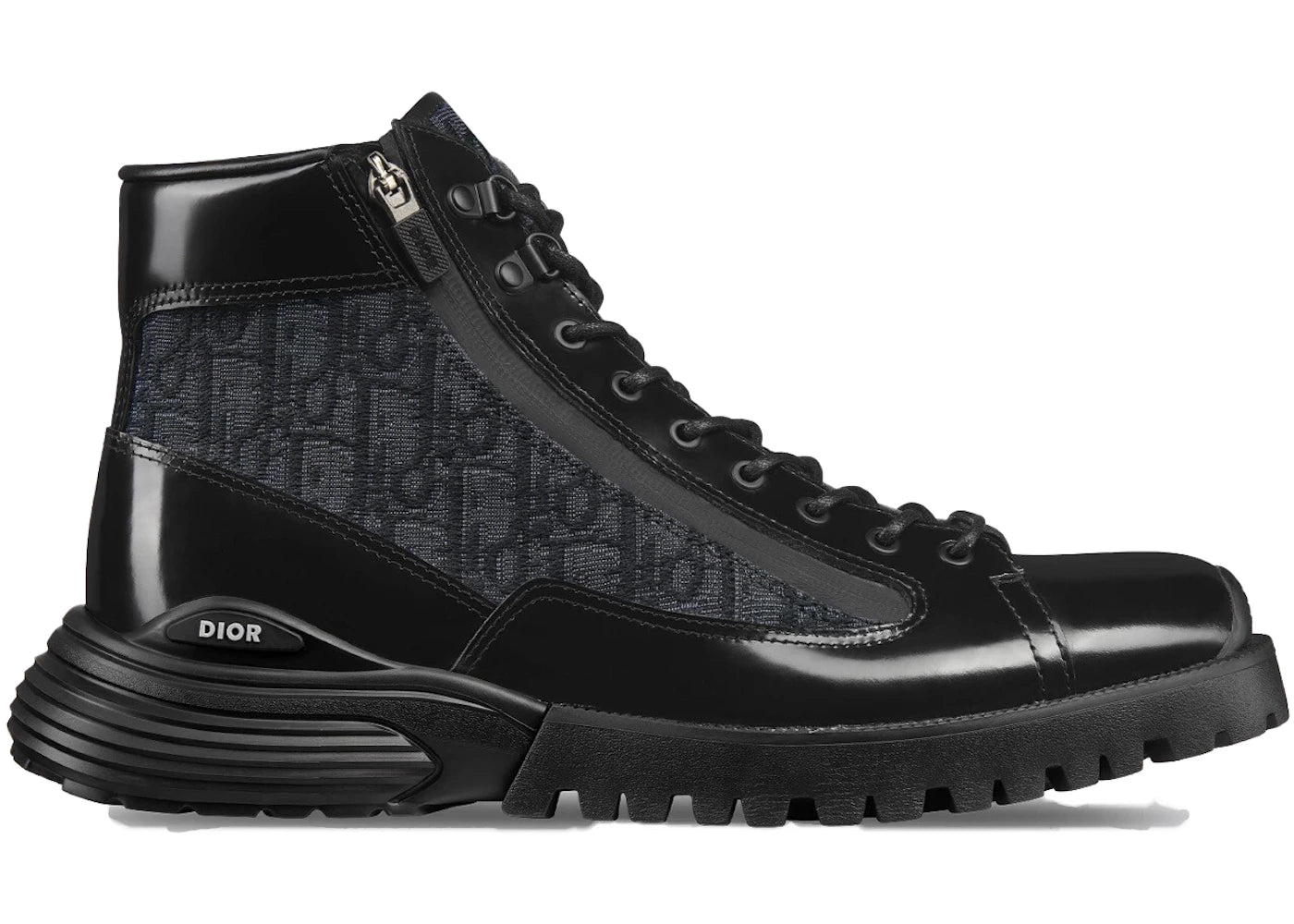 dior combat ankle boot black