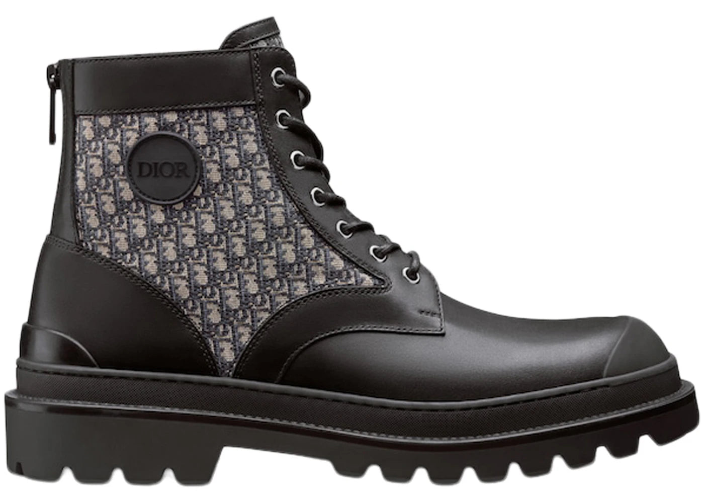 dior explorer ankle boot black beige dior oblique jacquard
