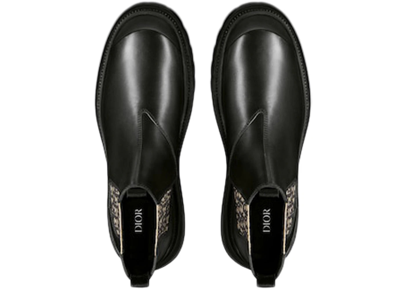 dior explorer chelsea boot black beige black dior oblique motif