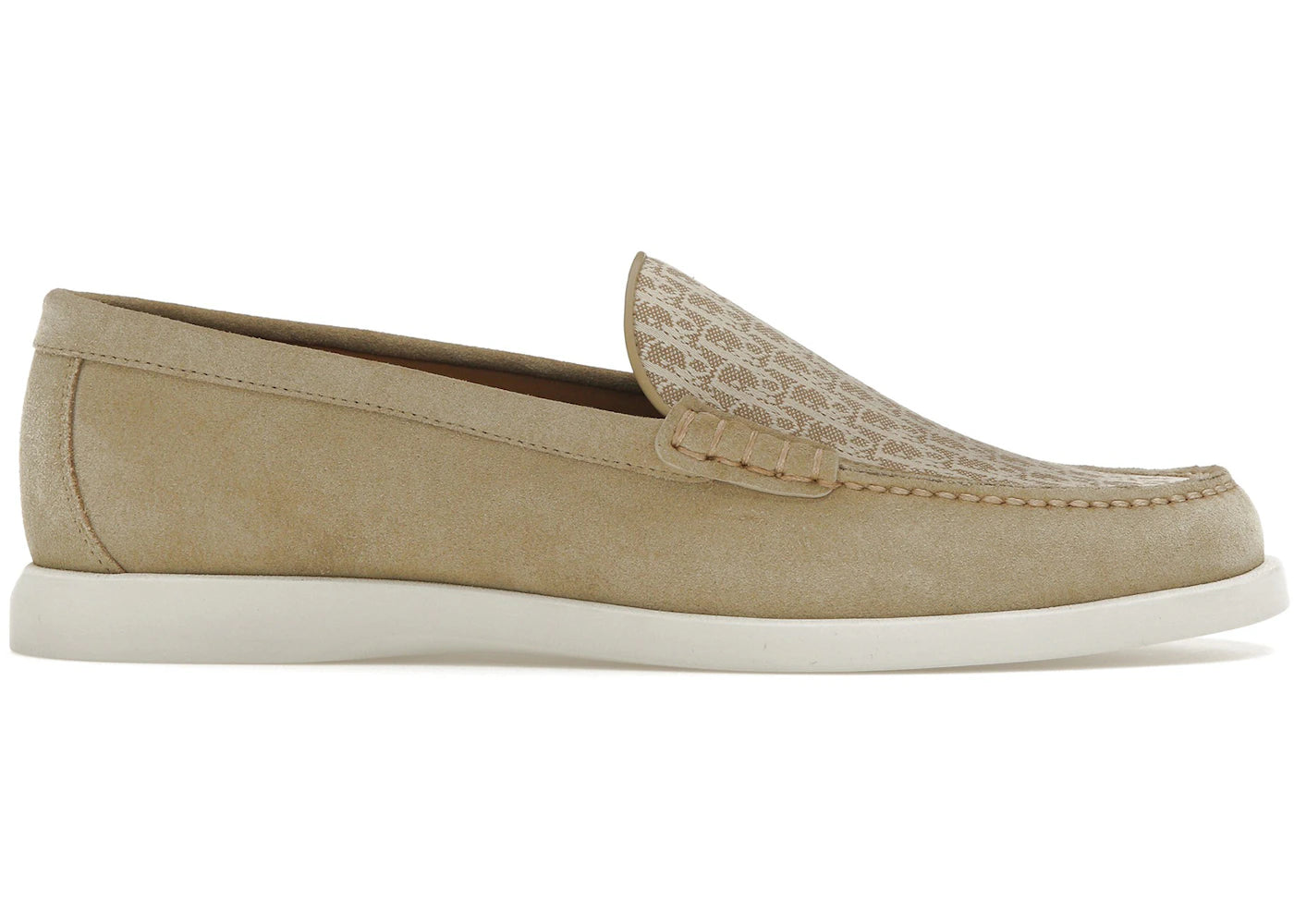 dior granville loafer beige suede