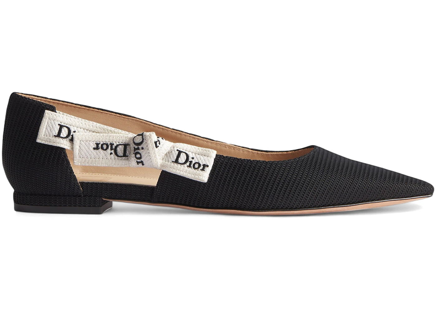 Dior J'Adior Ballet Flat Black Technical Fabric (Women'S)
