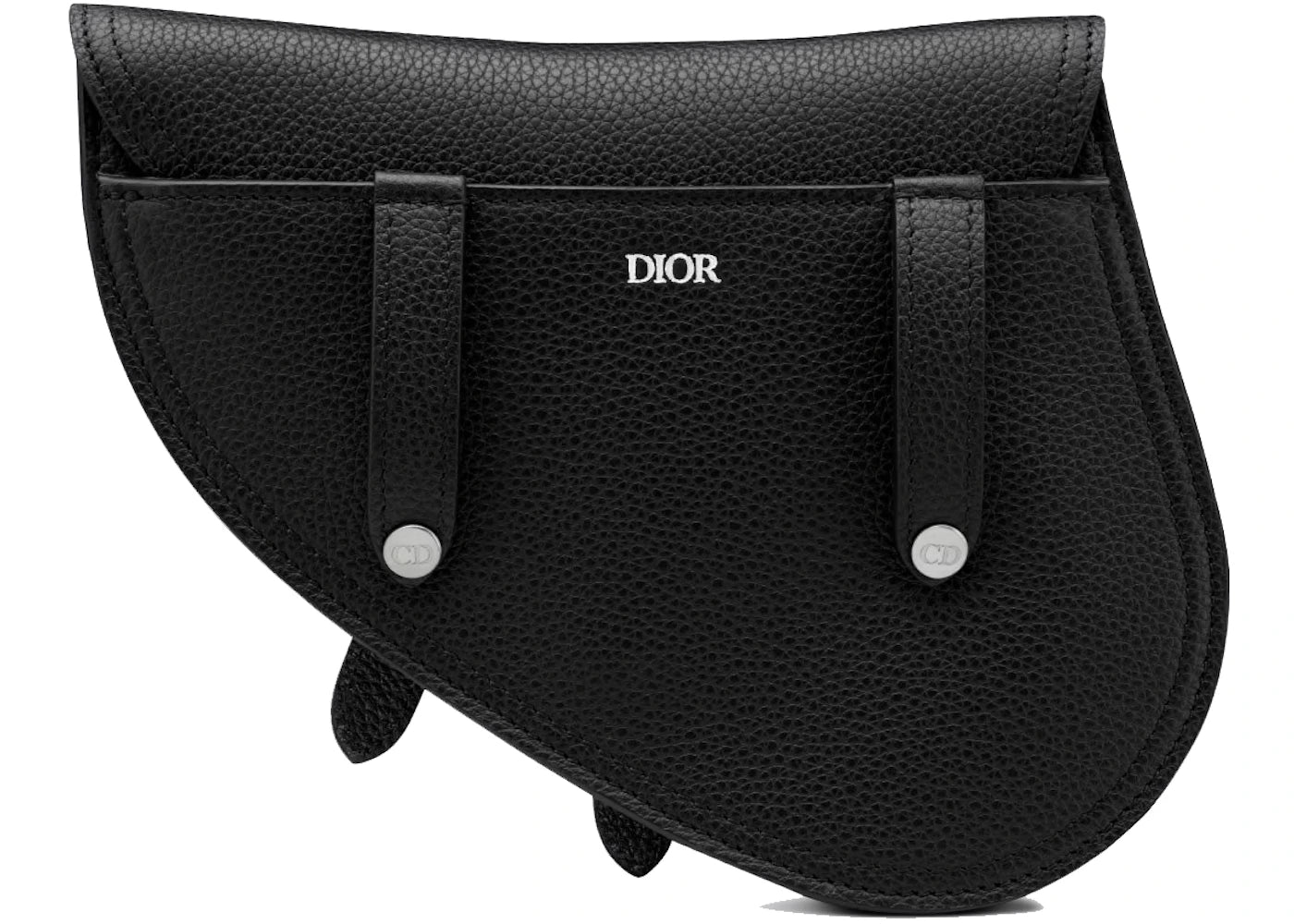 Dior Saddle Belt Bag Grained Calfskin Black