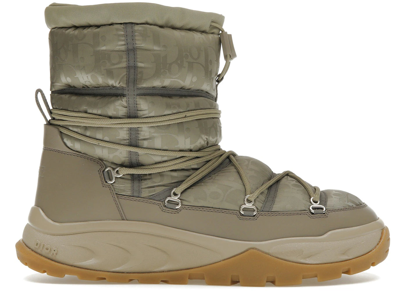 dior snow ankle boot beige oblique nylon