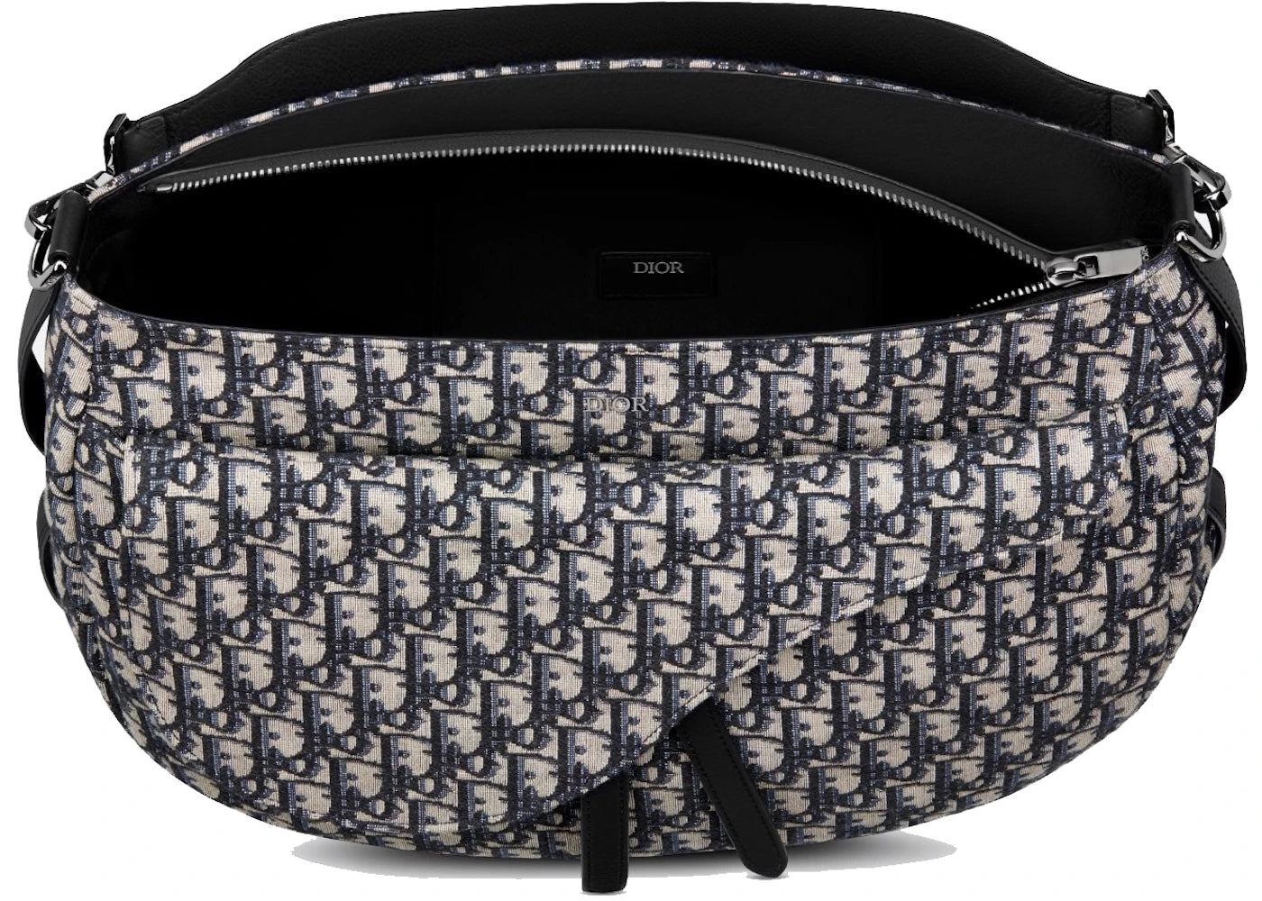 Dior Soft Saddle Bag Oblique Jacquard Beige/Black