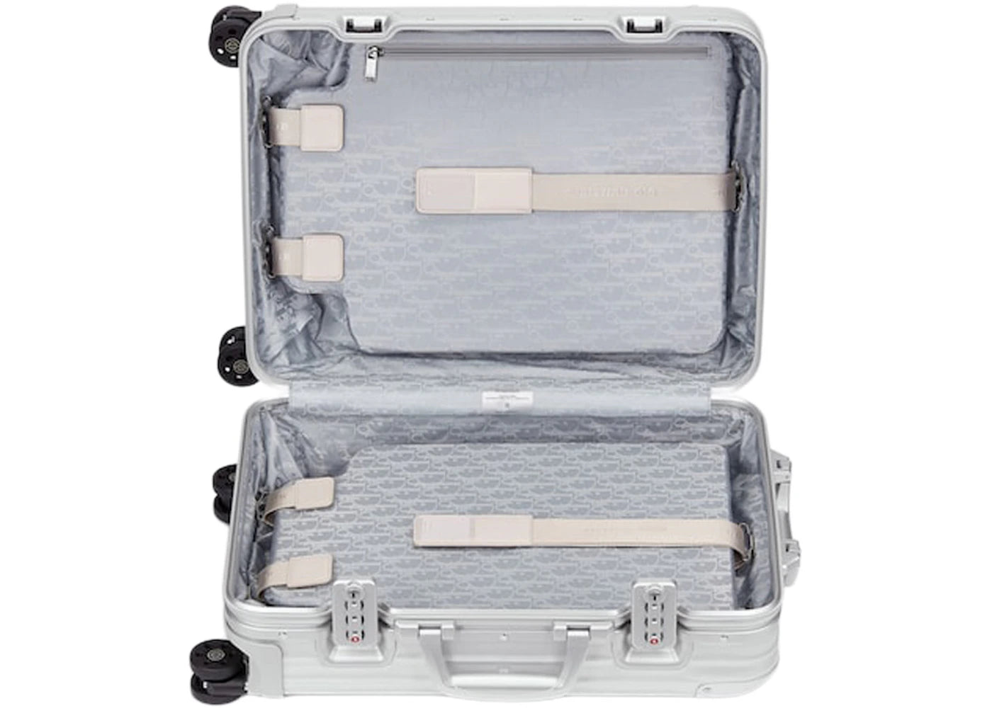 Dior And Rimowa Cabin Suitcase Grey/Blue