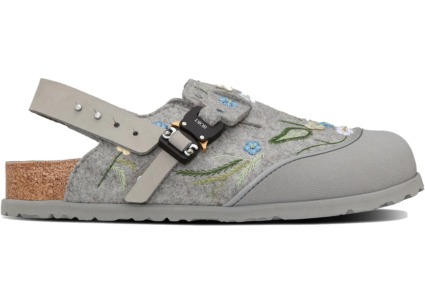 dior by birkenstock mule tokio felted wool flowers