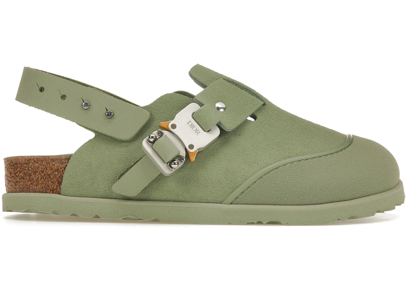 Dior By Birkenstock Mule Tokio Pastel Green Nubuck Calfskin