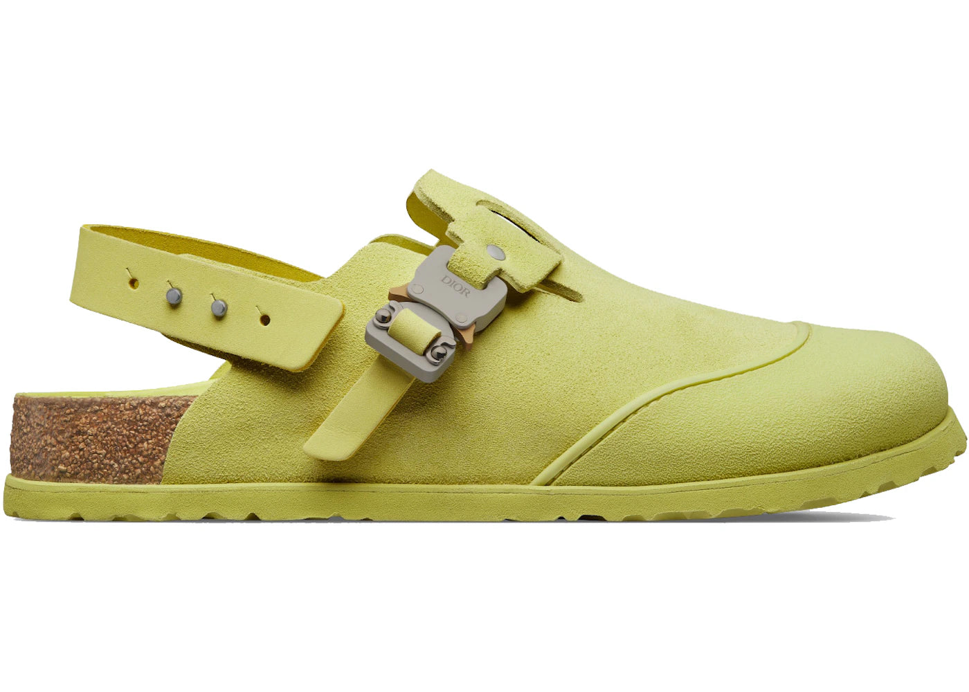 dior by birkenstock mule tokio pastel yellow nubuck calfskin