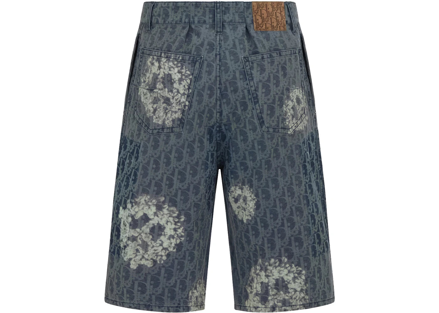 dior x denim tears cotton denim bermuda shorts blue