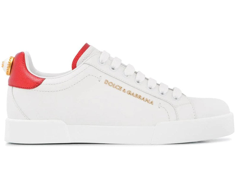 Dolce Gabbana Portofino White Metallic Red Pearl (Women's) EU 35