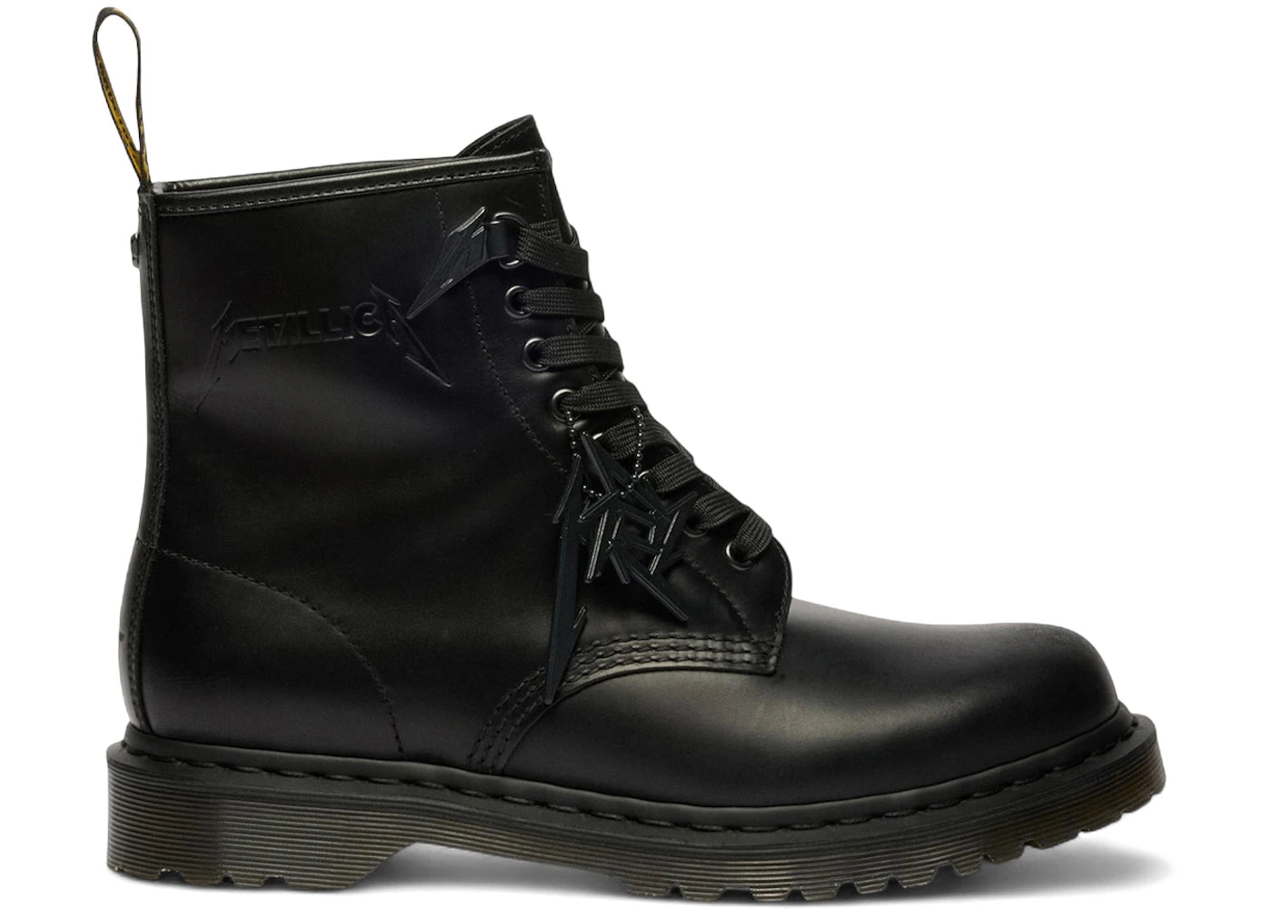 Dr. Martens 1460 8-Eye Smooth Leather Boot Metallica Tonal Logo Black