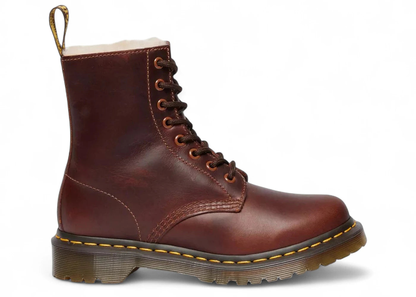 Dr. Martens 1460 Serena Orleans Faux Fur Lined Lace Up Boot Butterscotch (Women'S)