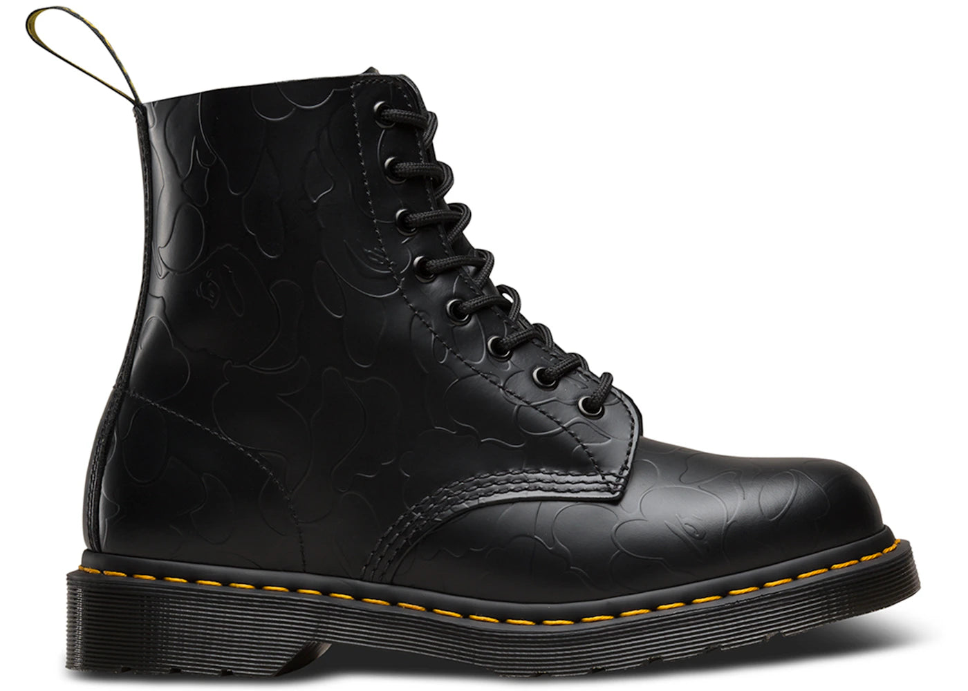 dr. martens 8-eye boot bape black