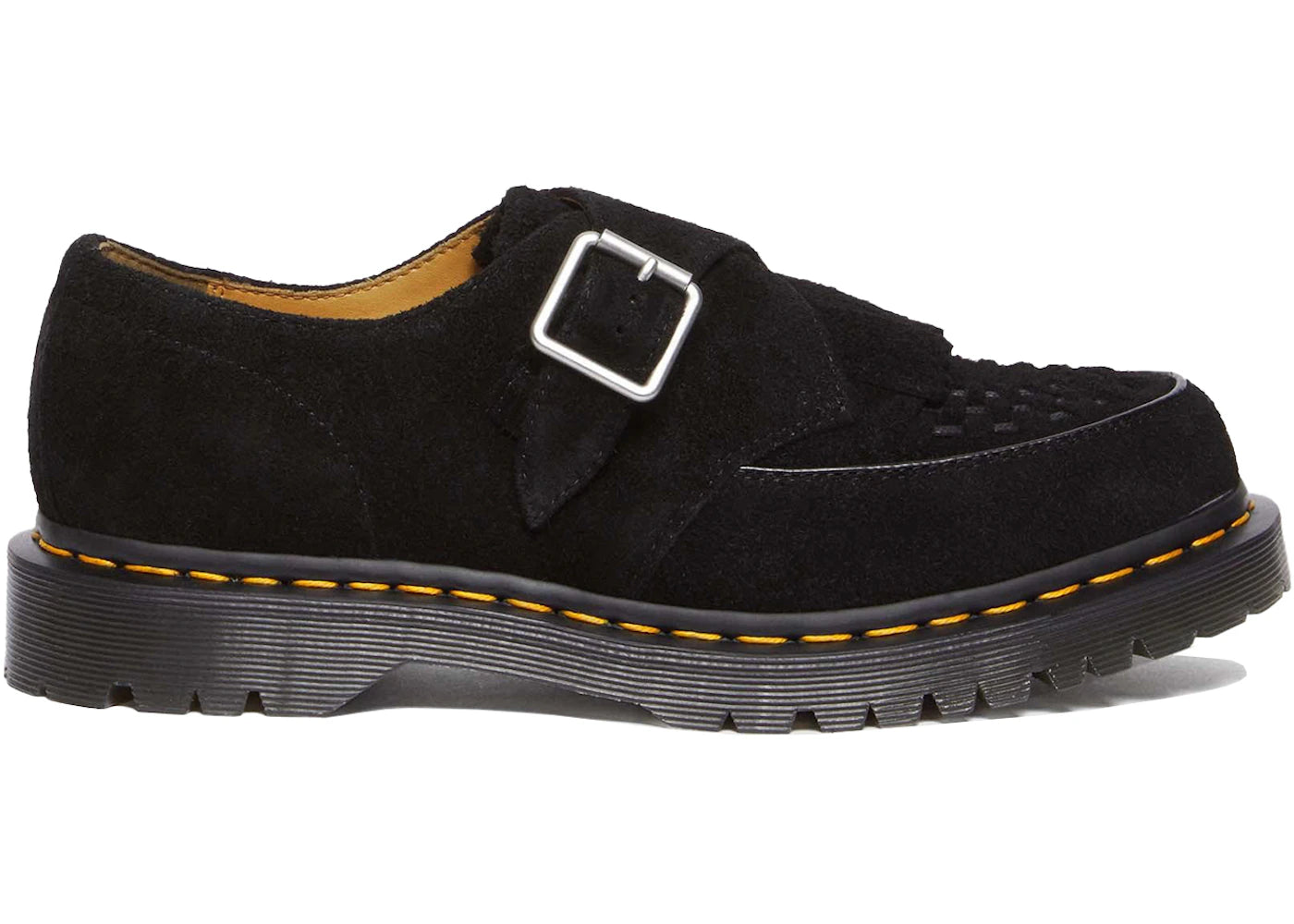 Martens Ramsey Kiltie Buckle Creepers Black Desert Oasis Suede UK