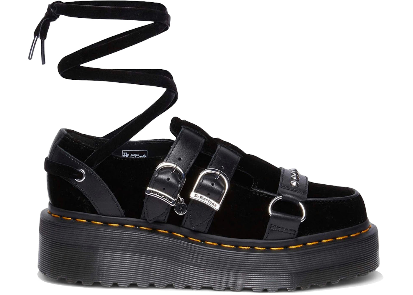 Dr. Martens Ramsey Platform Creepers Wednesday Black Velvet (Women'S)