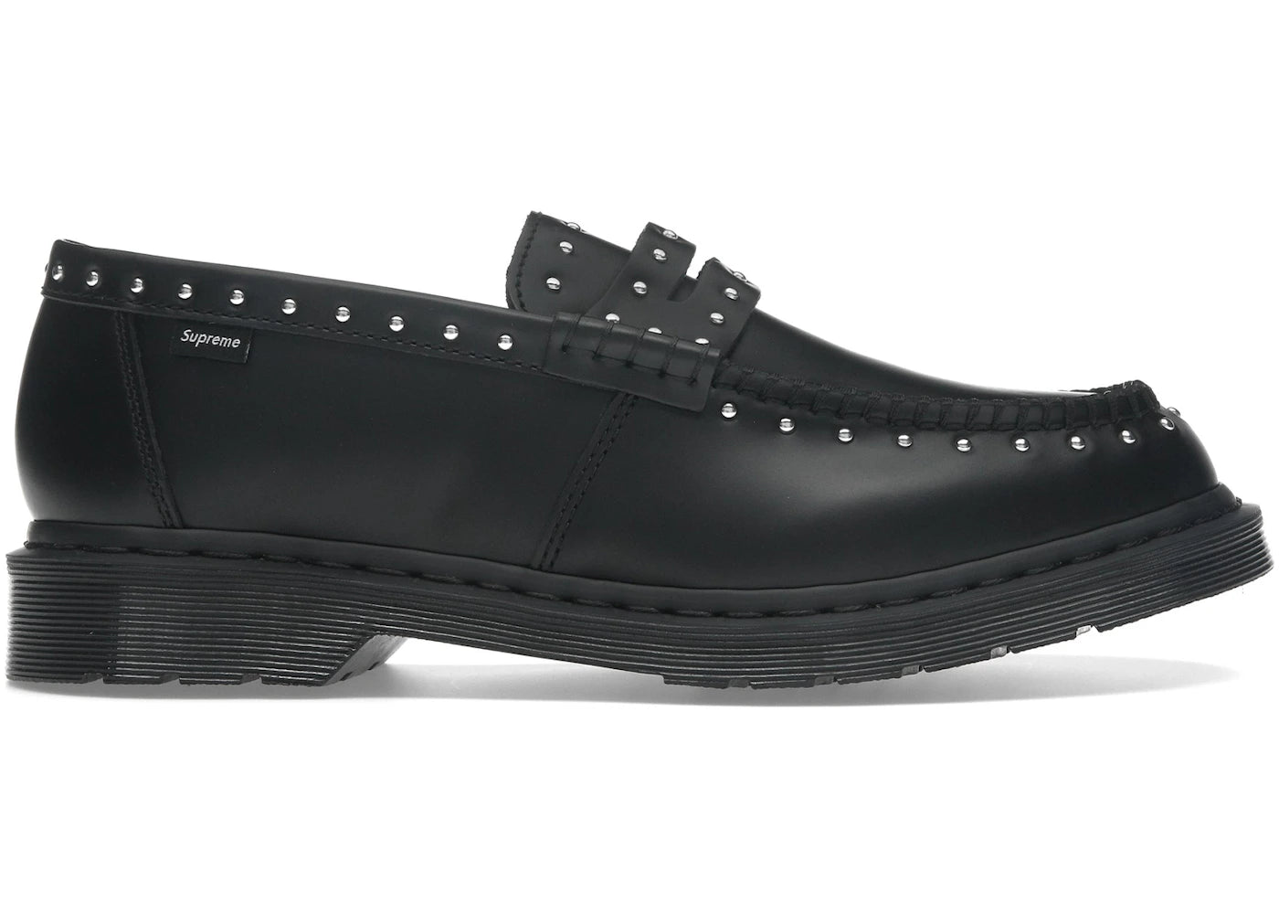 dr. martens studded penton loafer supreme black