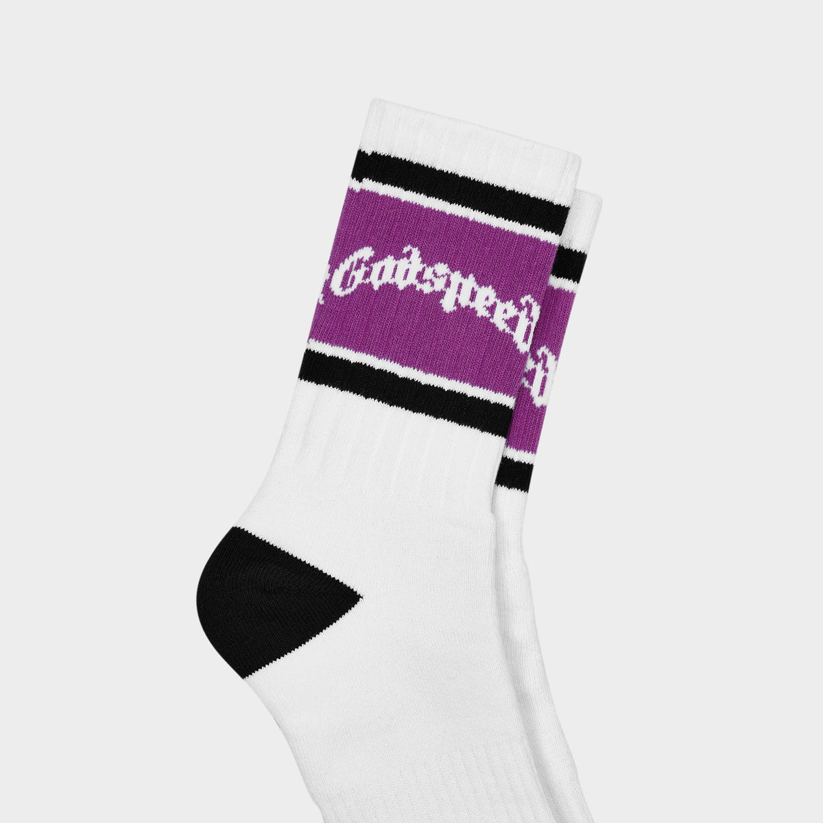 Godspeed Og Logo Striped Sock (White / Purple)