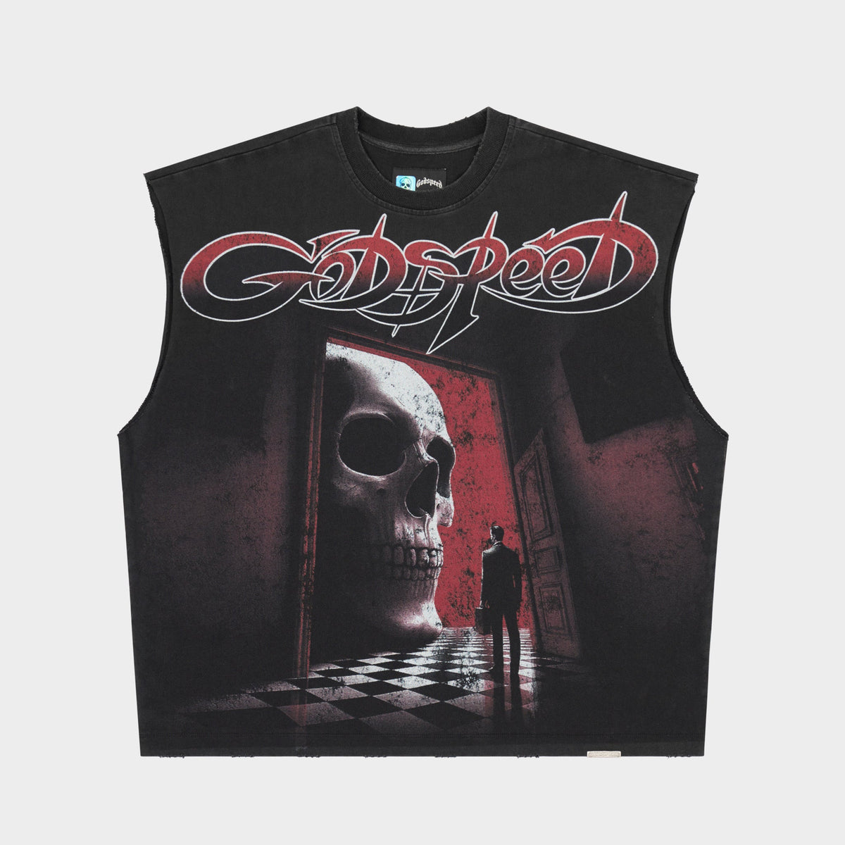 Godspeed Fate’s Doorstep Sleeveless T-Shirt (Black Wash)