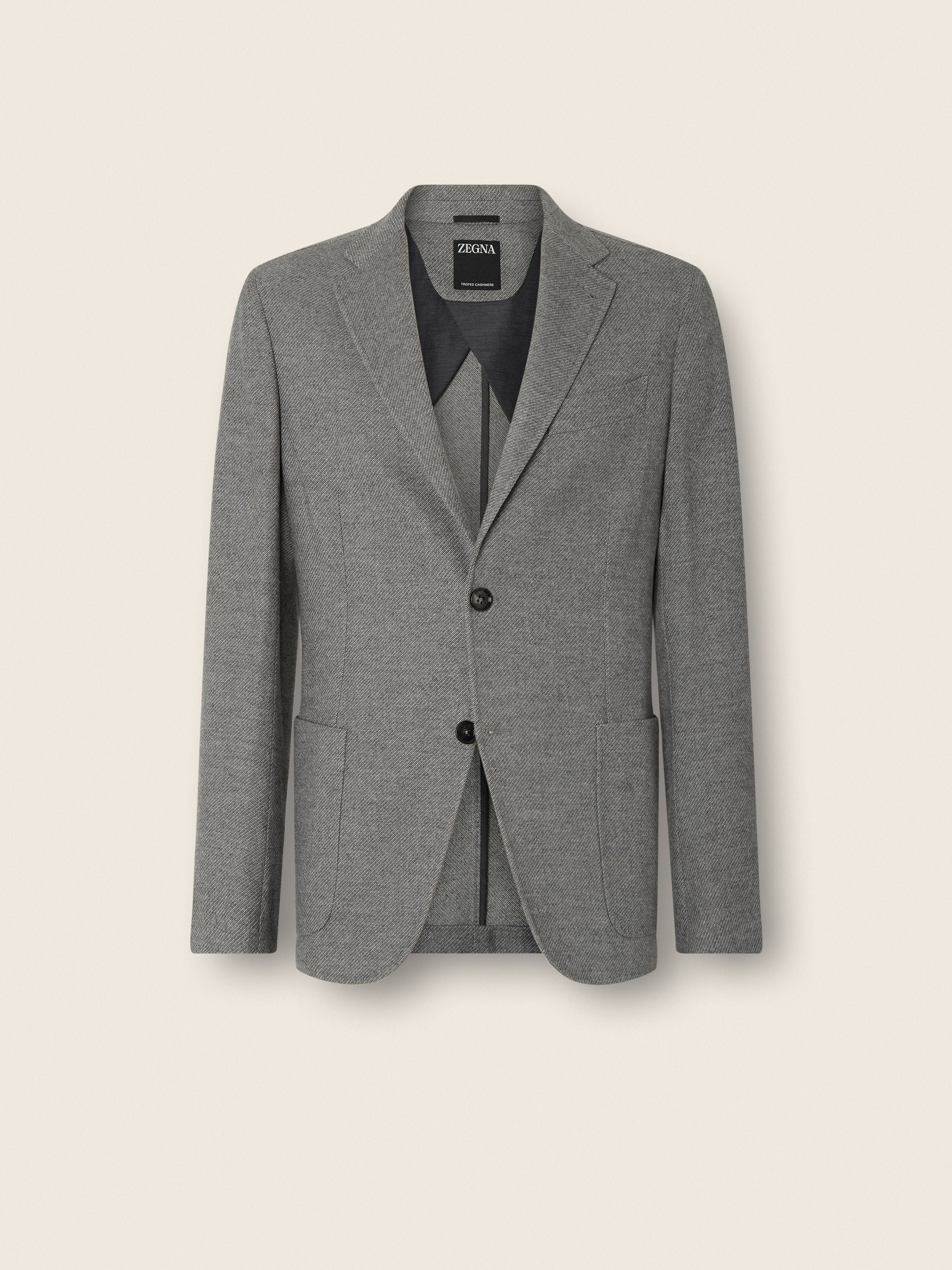 Zegna Grey Mlange Trofeo Cashmere Jacket