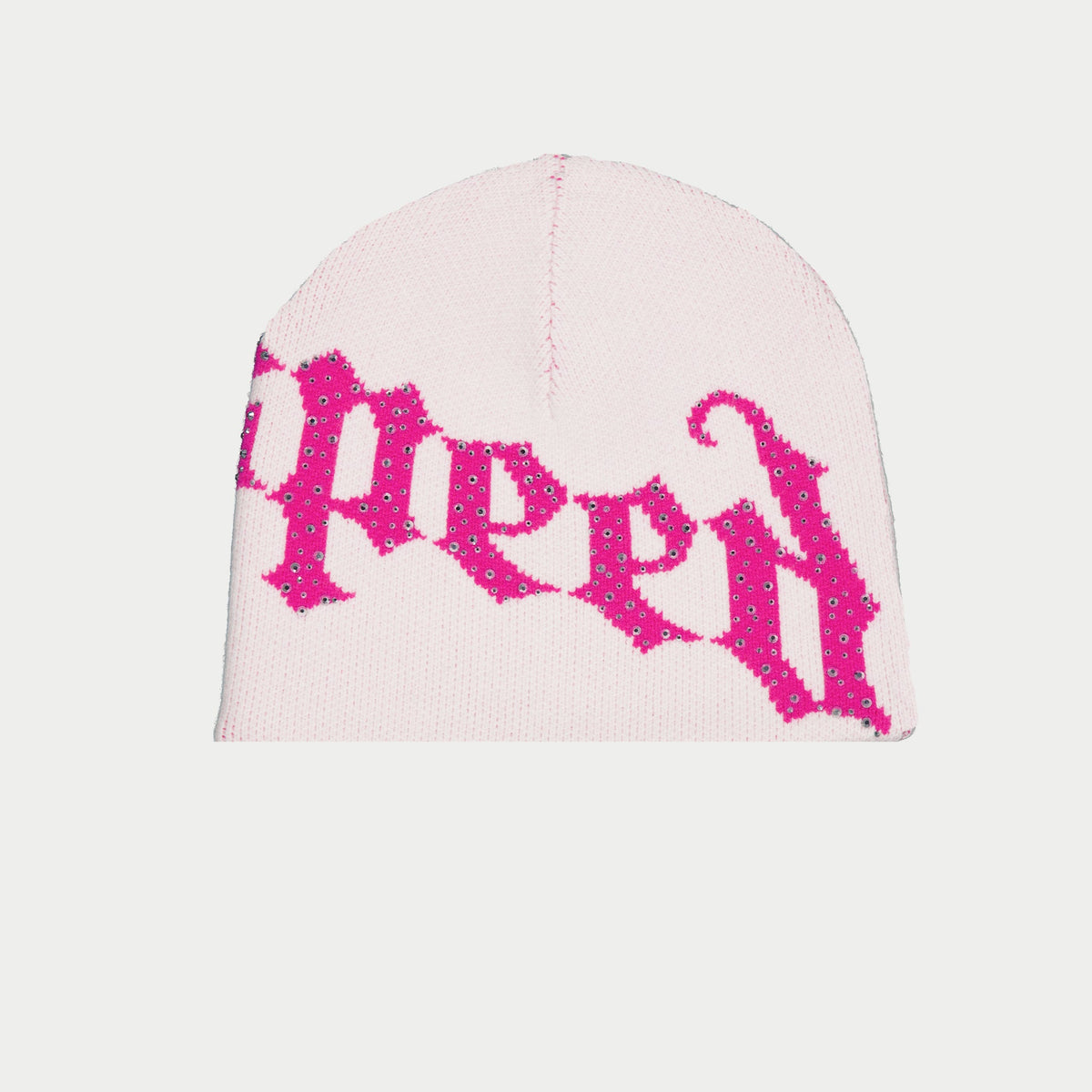 Godspeed Og Logo Studded Beanie (Pink / White)