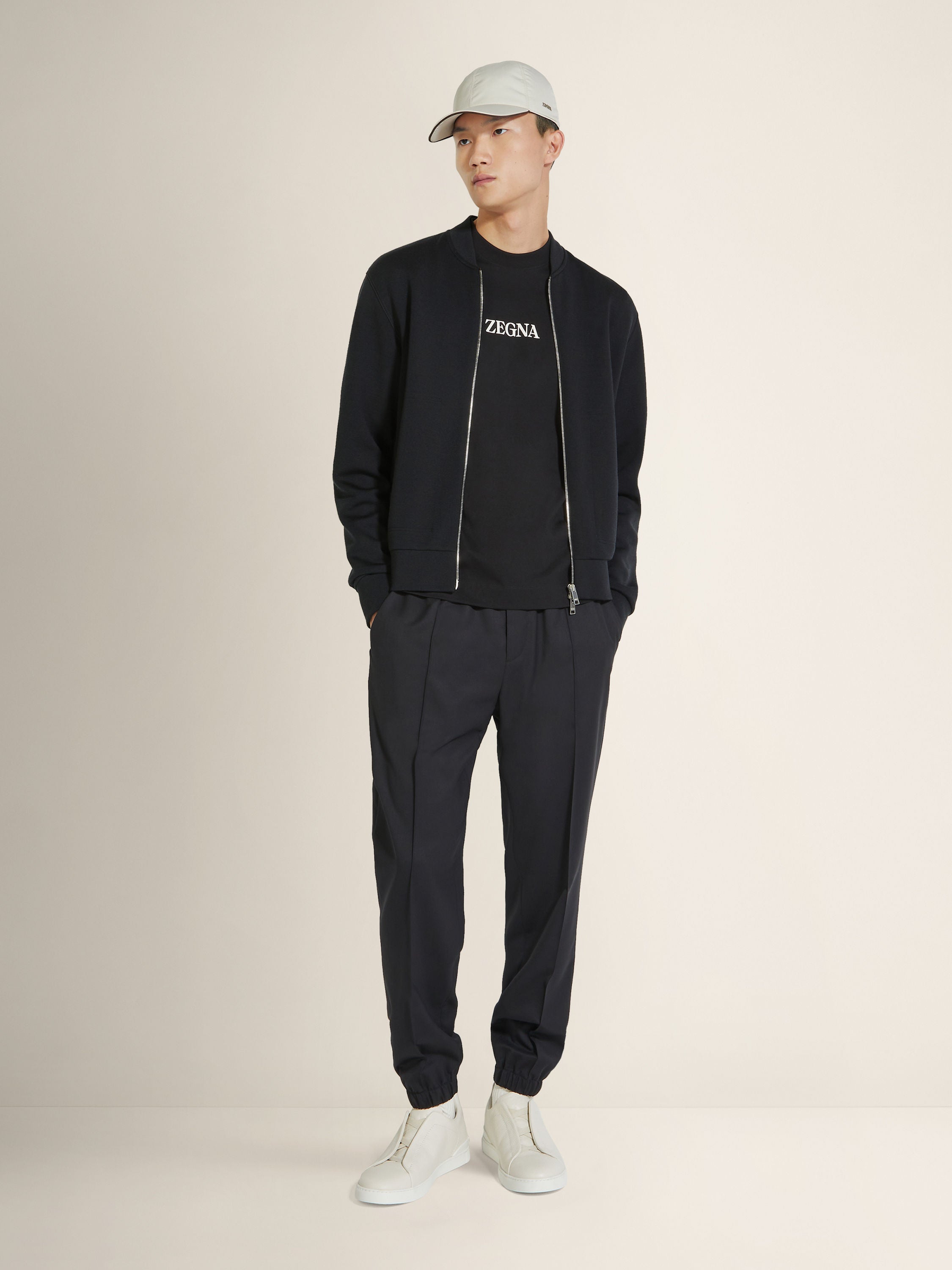 Zegna Black High Performance Wool Joggers