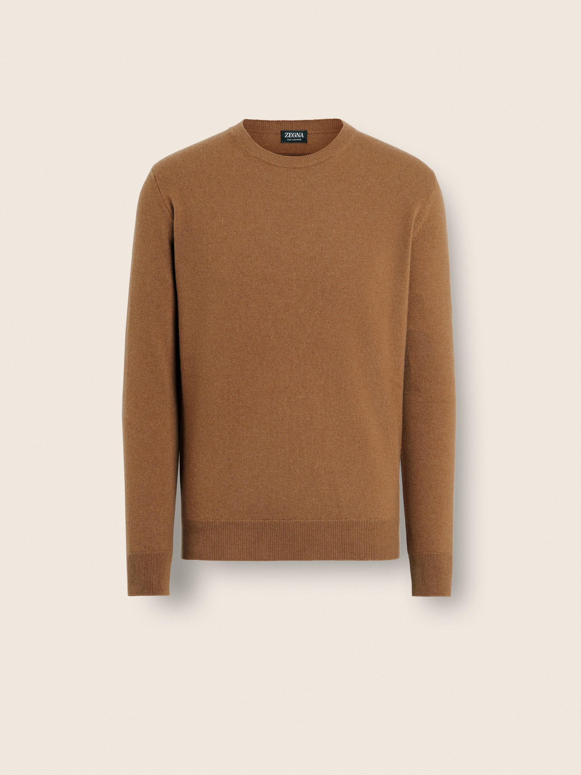 Zegna Dark Foliage Mlange Oasi Cashmere Crewneck