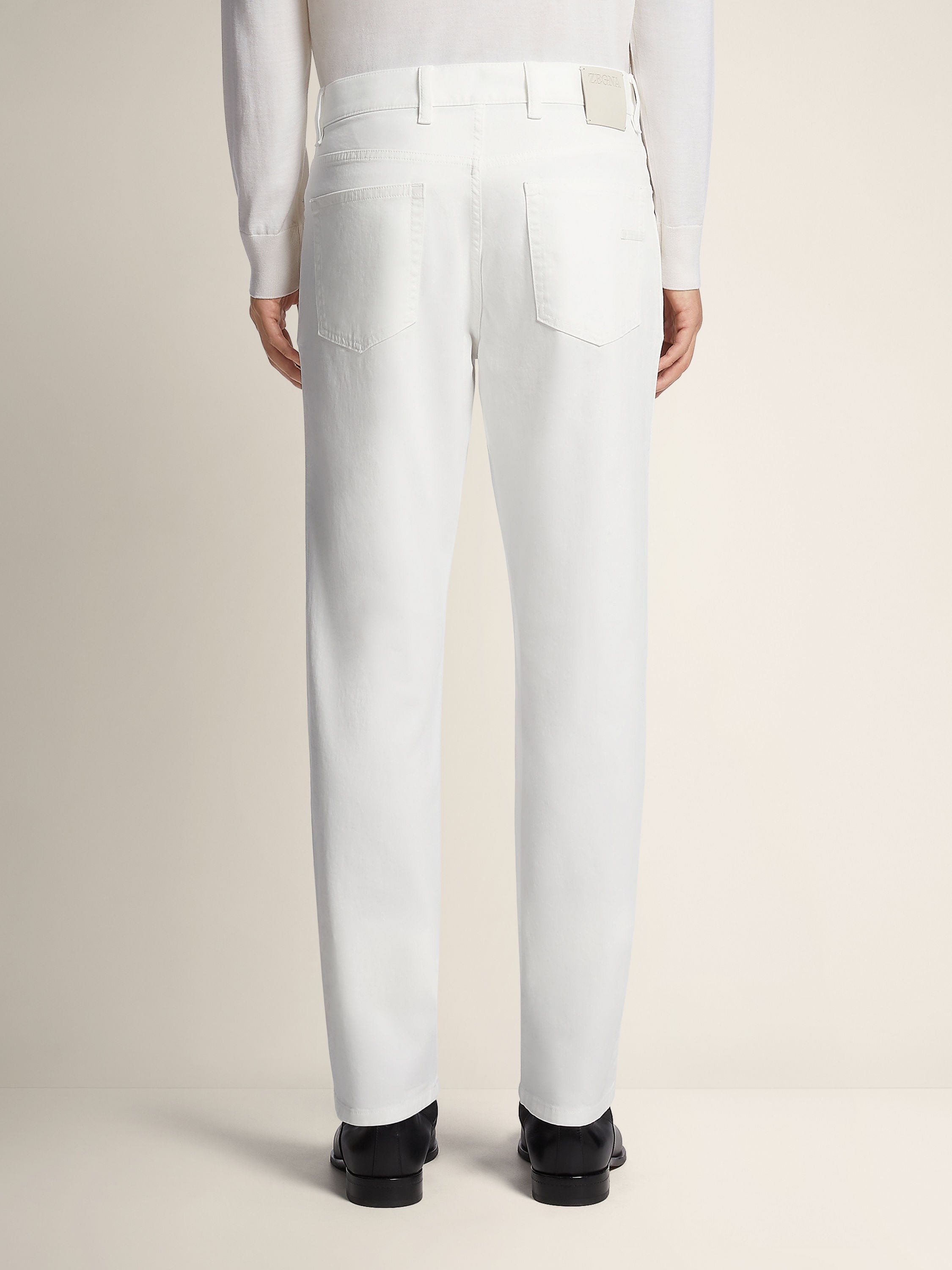 Zegna White Stretch Cotton Roccia Jeans