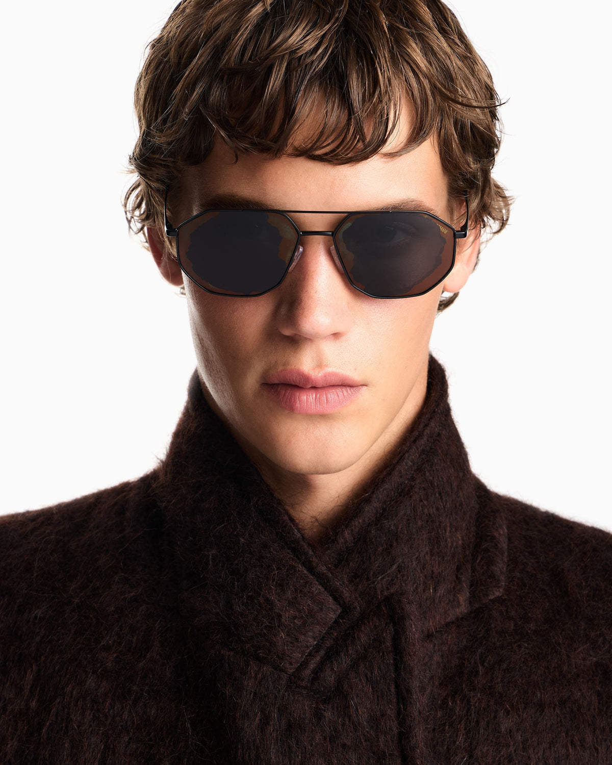 Emporio Armani Men’s irregular-shaped sunglasses