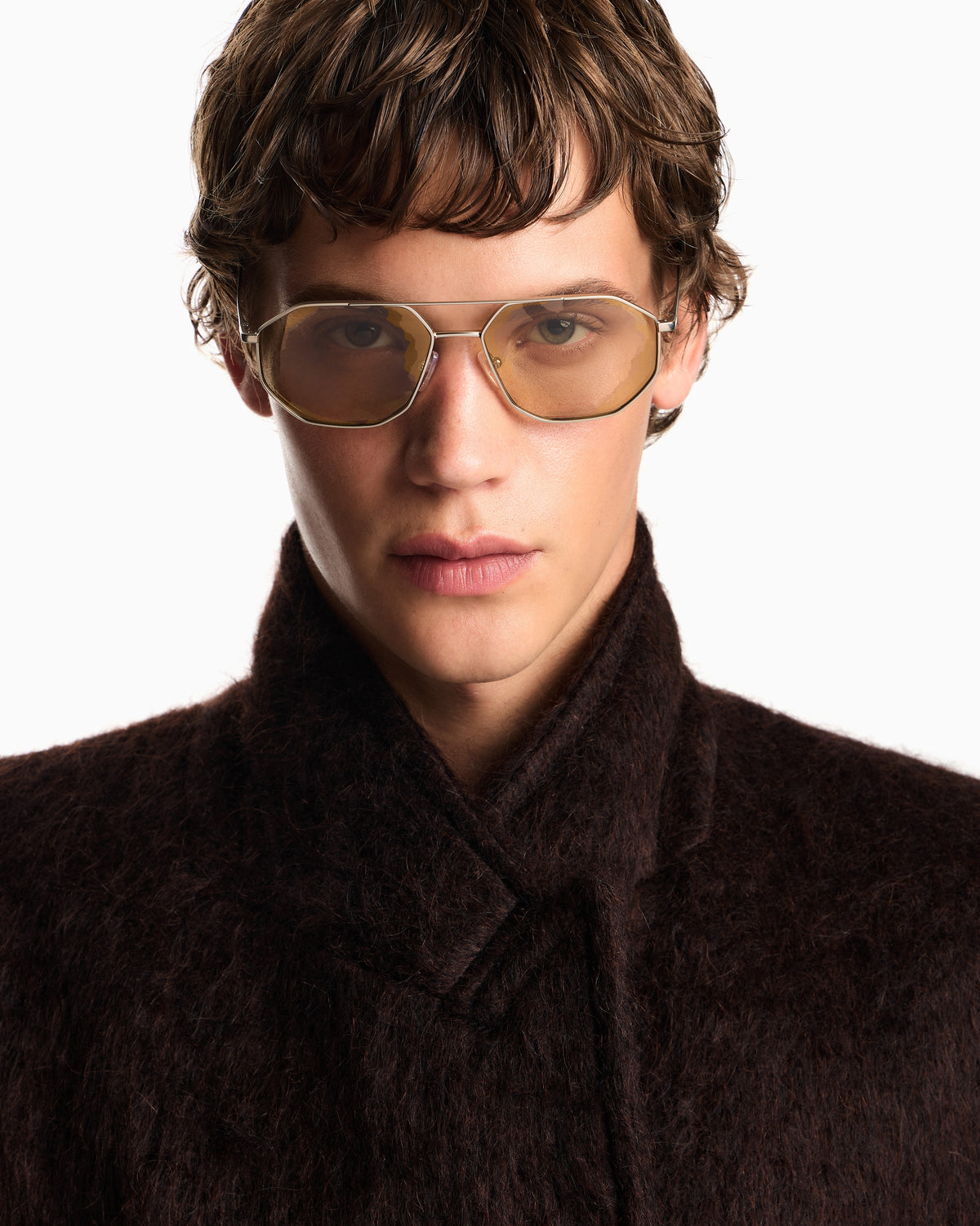 Emporio Armani Men’s irregular-shaped sunglasses