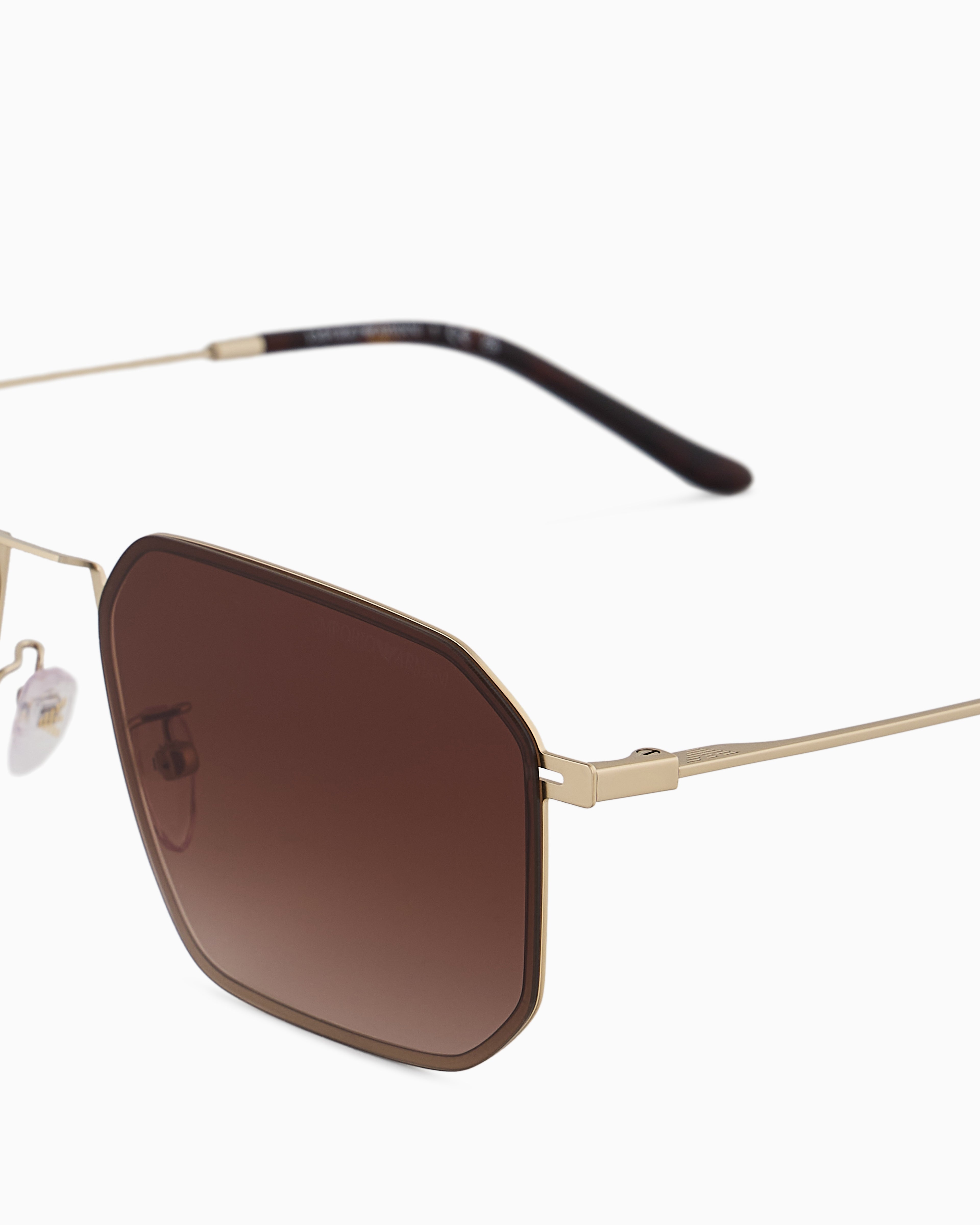 Emporio Armani Men’s irregular-shaped Asian fit sunglasses