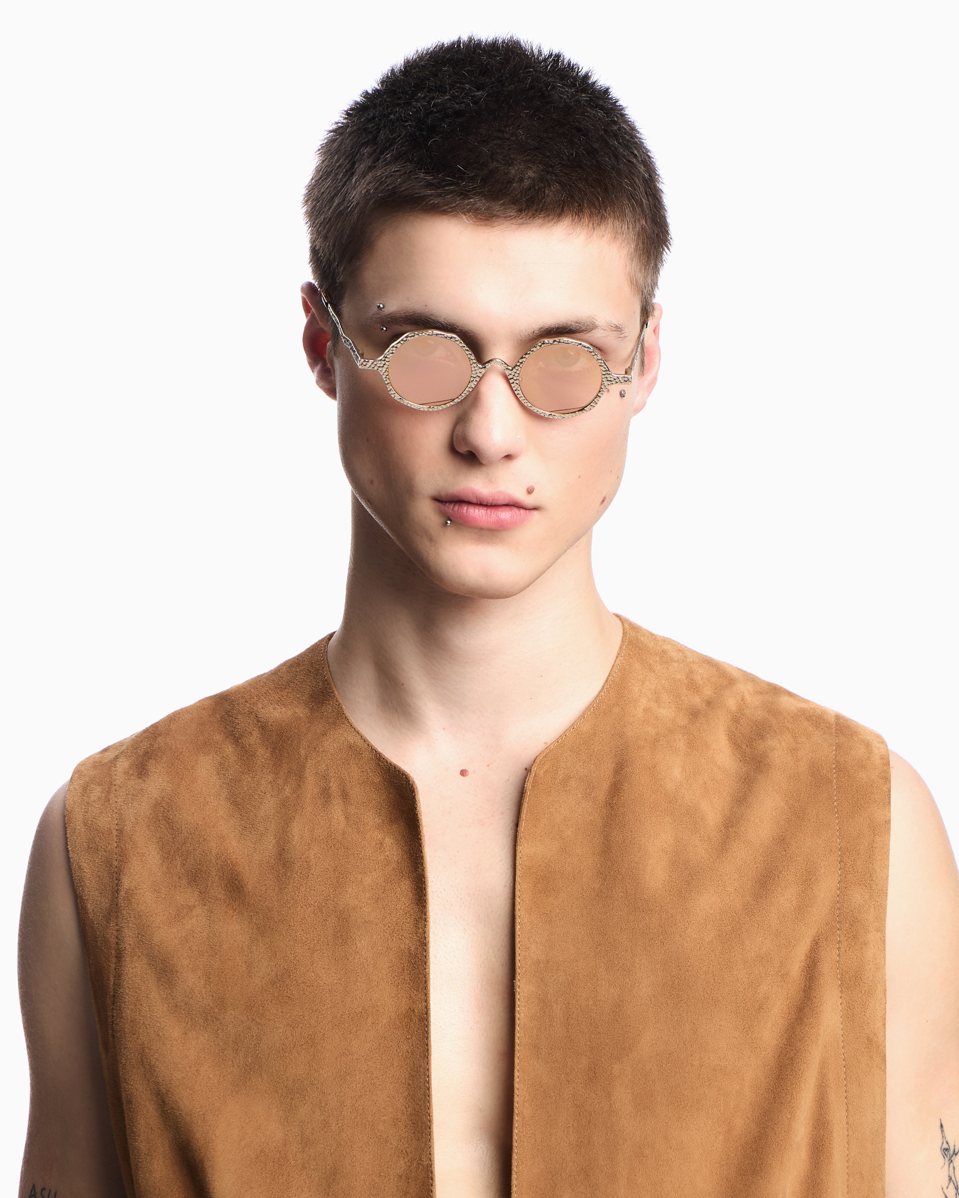 Emporio Armani Men’s round sunglasses